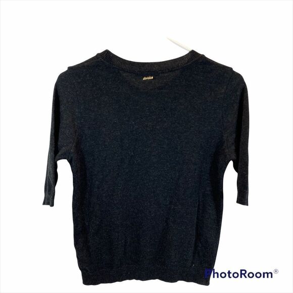 No-Na Cashmere Blend Bib‎ Front Half Sleeve Sweater Size Medium - Picture 7 of 15